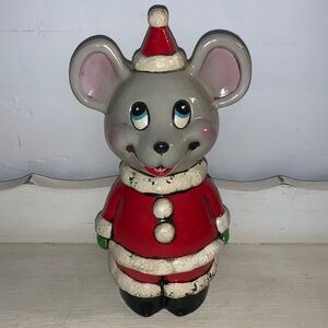 Vintage Christmas Mouse Bank